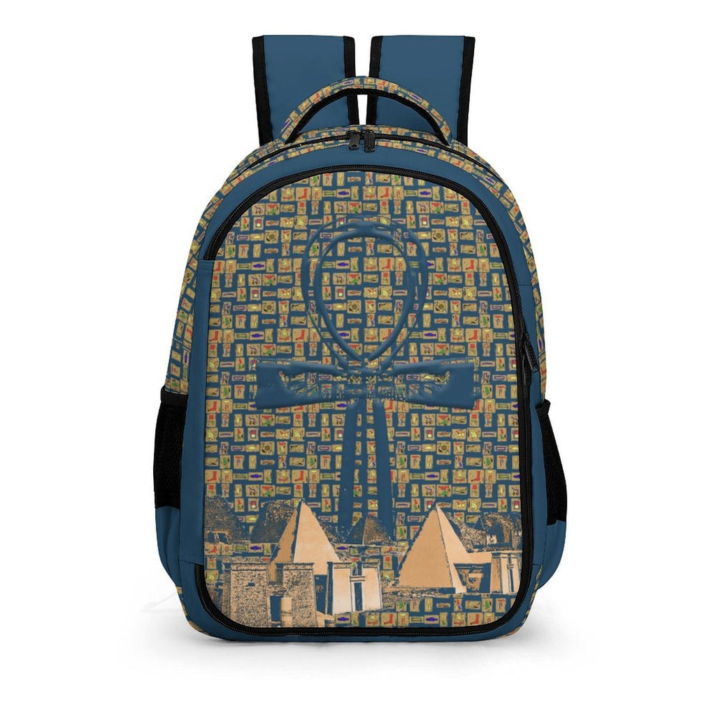 Nubia Ankh Cross (Blue) Casual Backpack (6 Colors Available) - Conscious Apparel Store