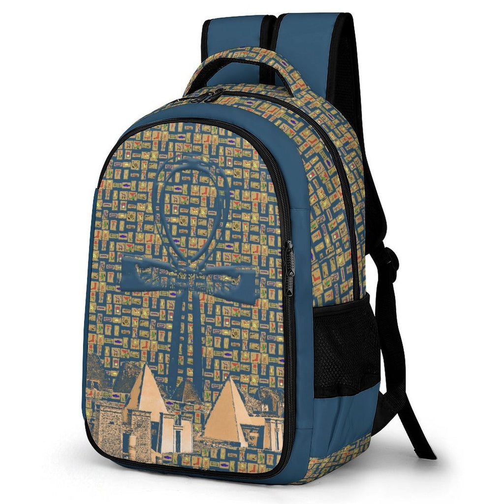 Nubia Ankh Cross (Blue) Casual Backpack (6 Colors Available) - Conscious Apparel Store