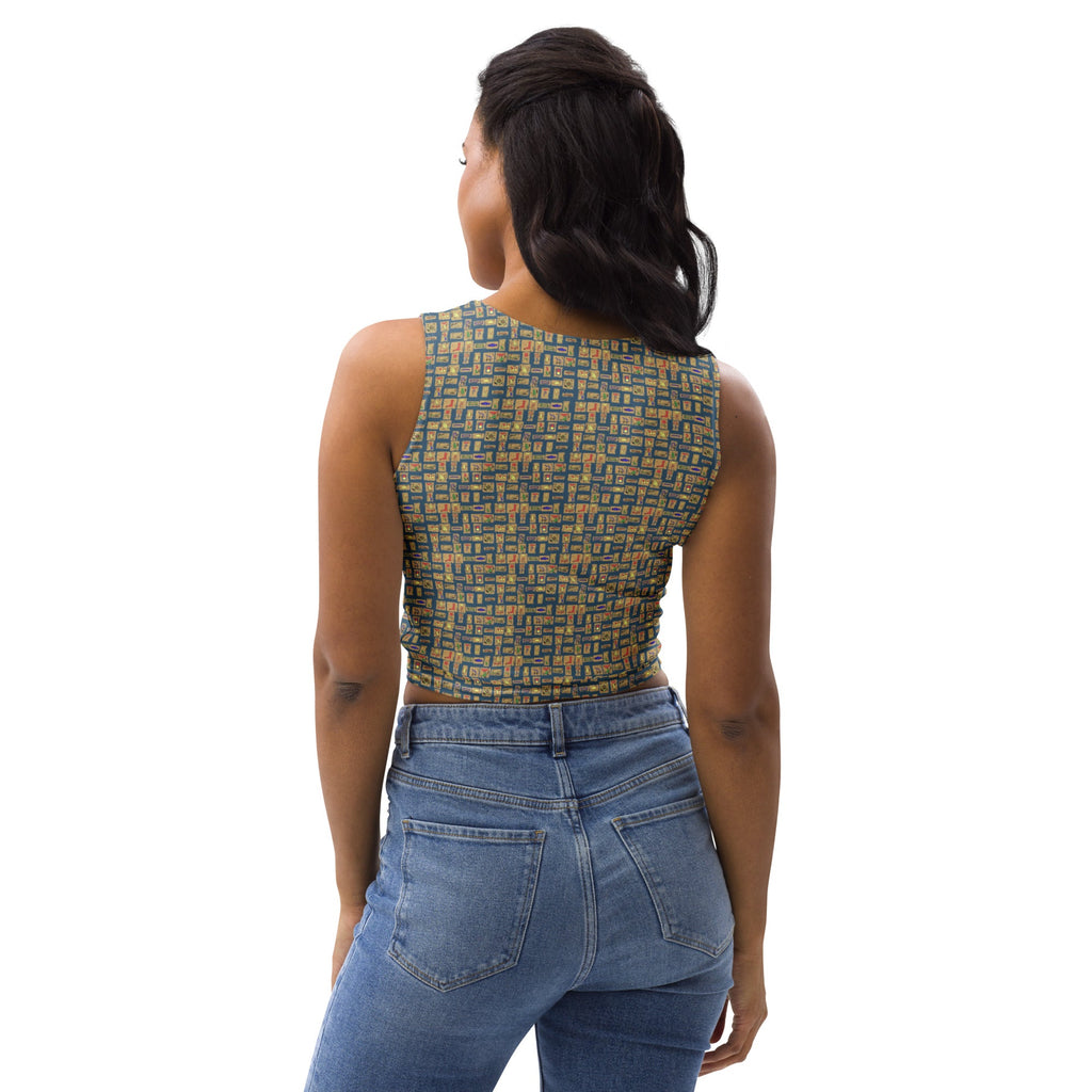 Nubia Ankh Cross (Blue) Crop Top (6 Colors Available) - Conscious Apparel Store