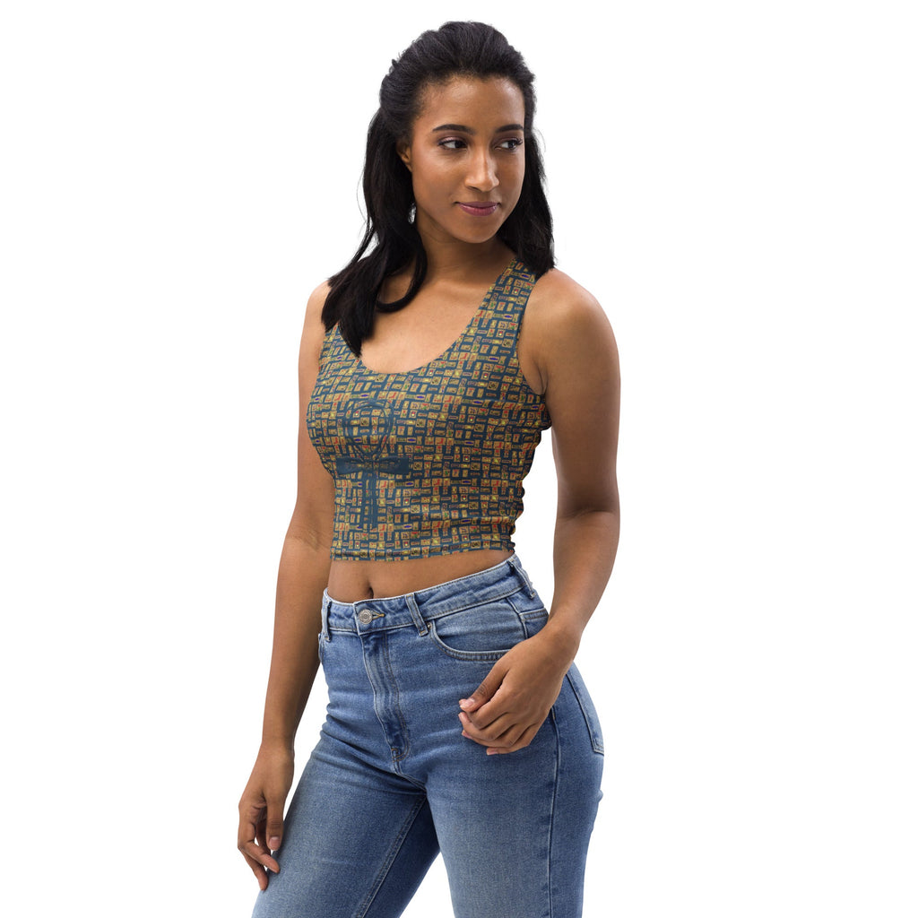 Nubia Ankh Cross (Blue) Crop Top (6 Colors Available) - Conscious Apparel Store