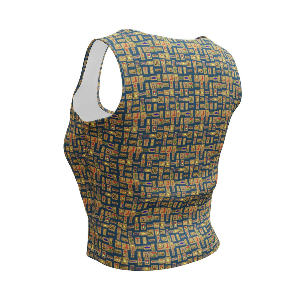 Nubia Ankh Cross (Blue) Crop Top (6 Colors Available) - Conscious Apparel Store