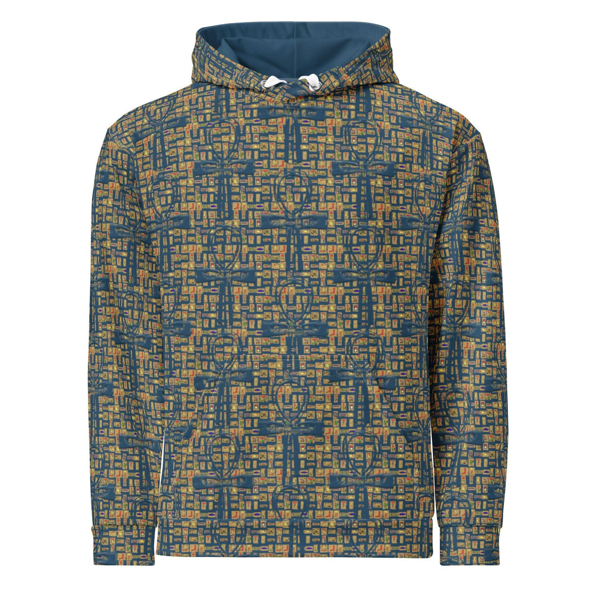 Nubia Ankh Cross (Blue) Unisex Pullover Hoodie (6 Colors Available) - Conscious Apparel Store