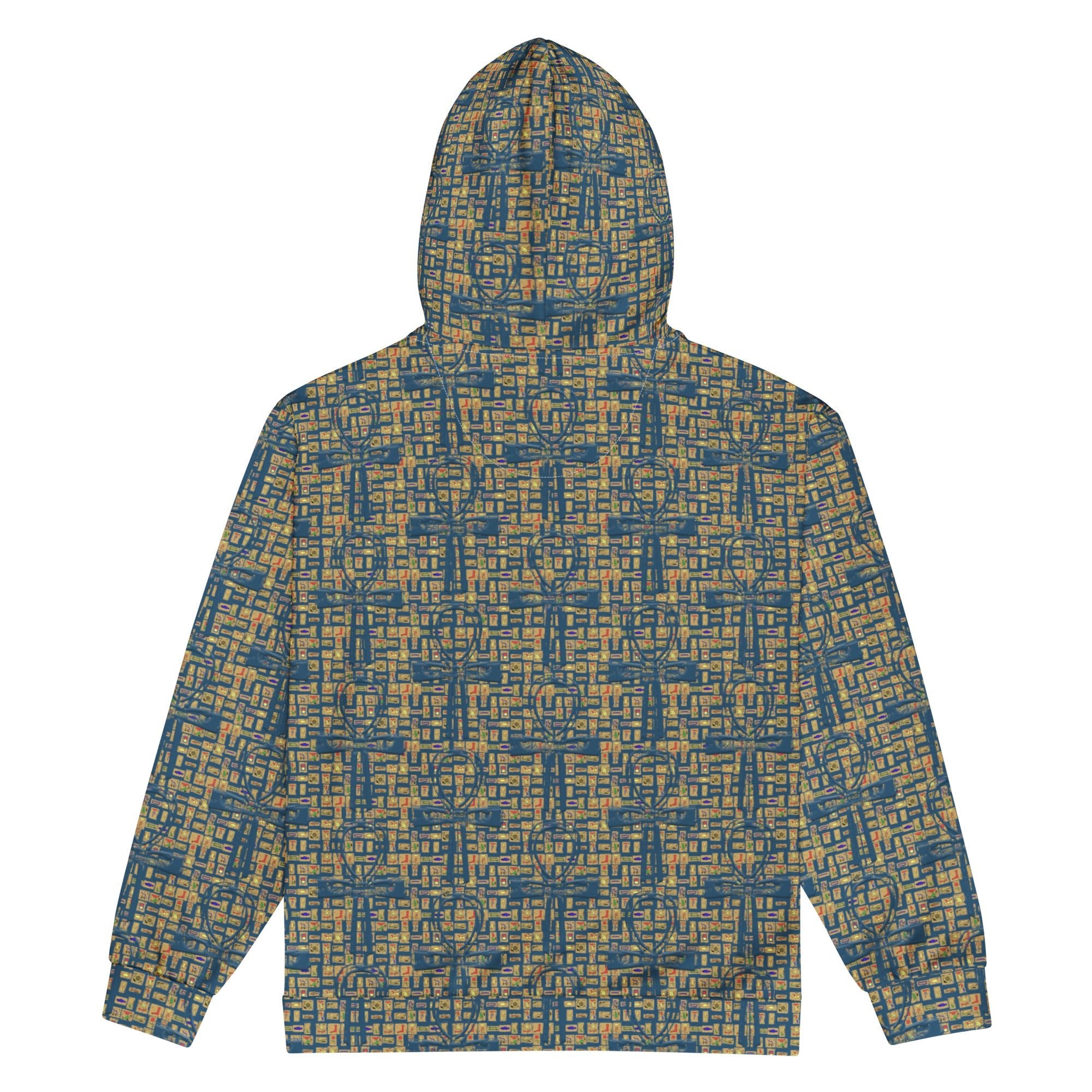Nubia Ankh Cross (Blue) Unisex zip hoodie (6Colors Available) - Conscious Apparel Store