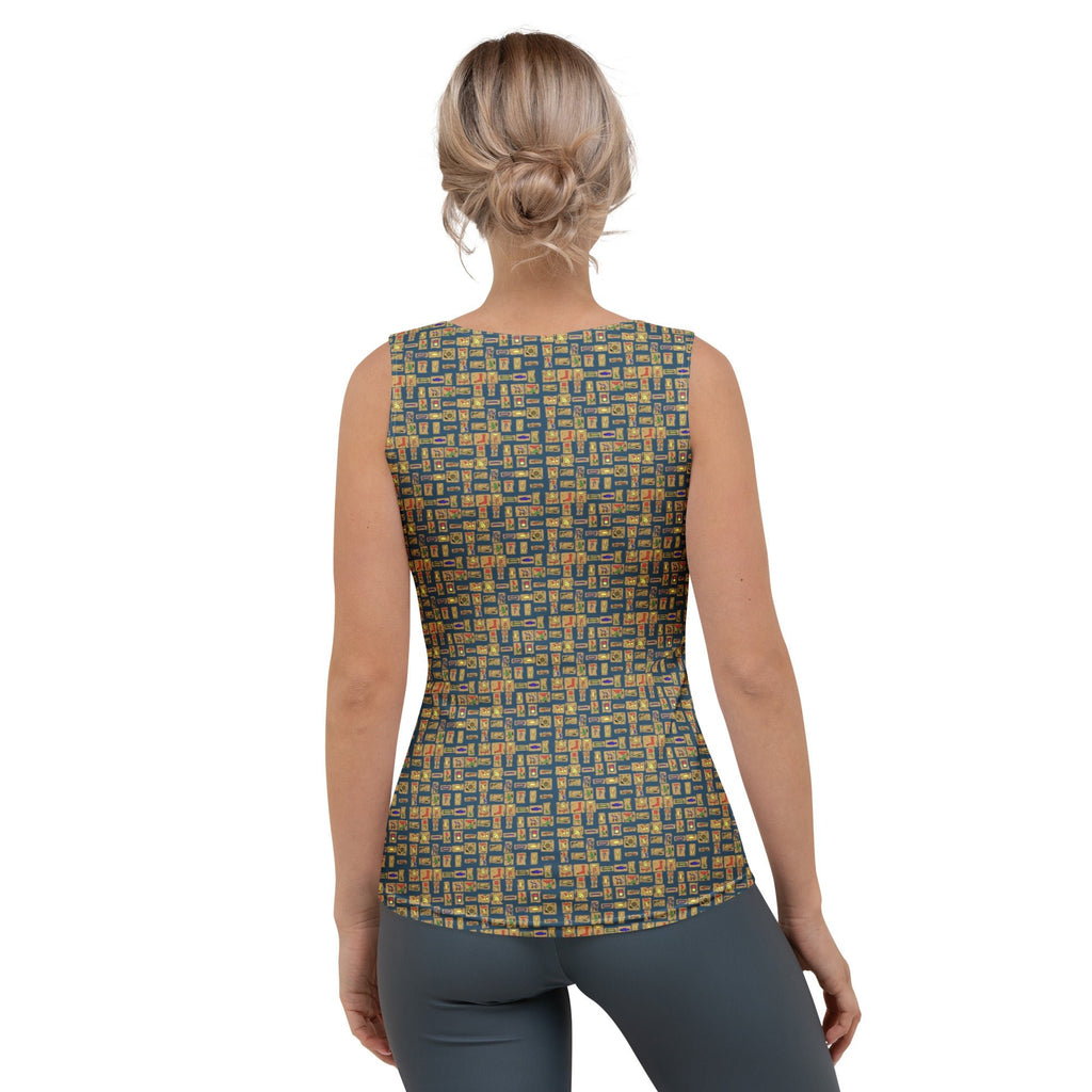 Nubia Ankh Cross (Blue) Women's Tank Top (6 Colors Available) - Conscious Apparel Store