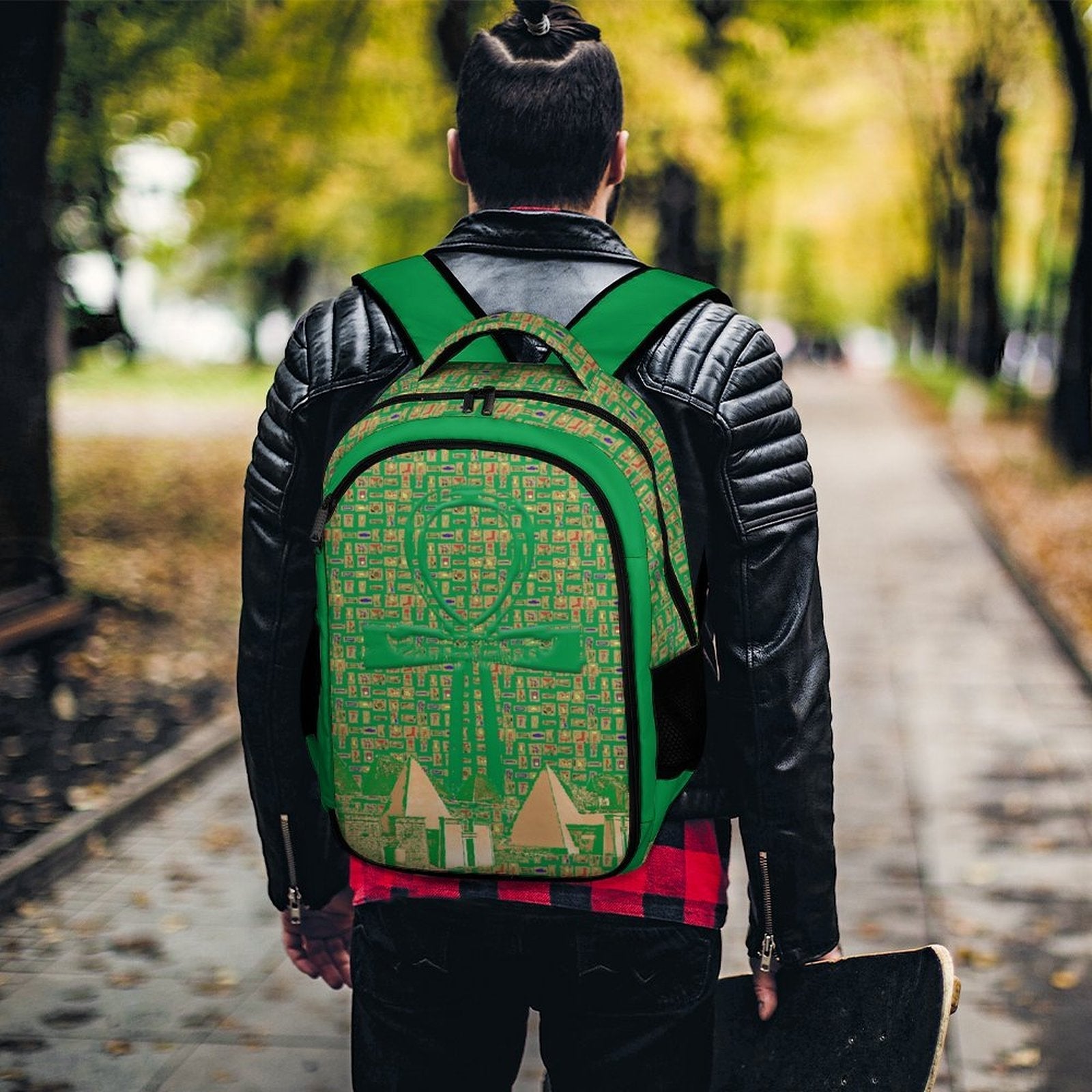 Nubia Ankh Cross (Green) Casual Backpack (6 Colors Available) - Conscious Apparel Store