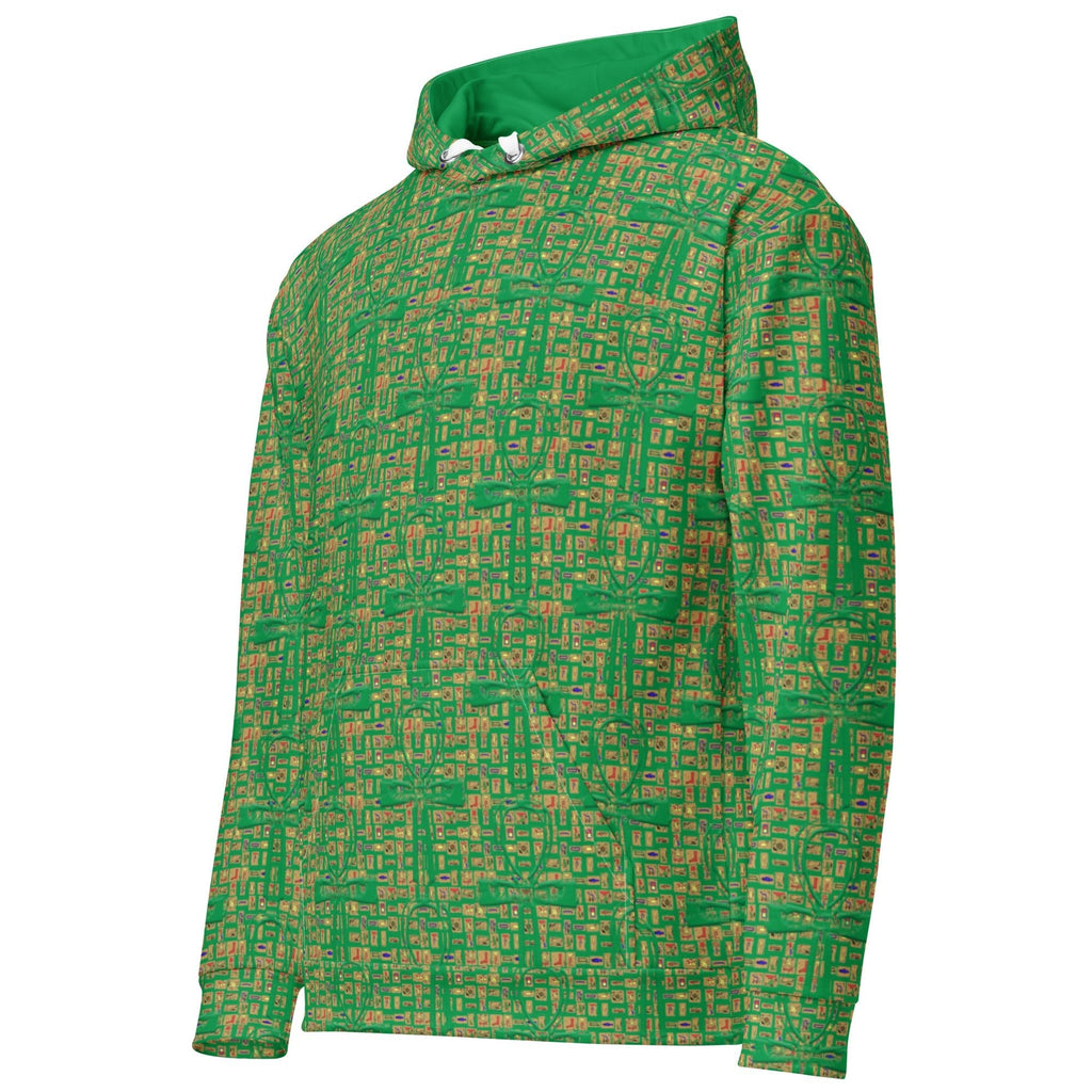 Nubia Ankh Cross (Green) Unisex Pullover Hoodie (6 Colors Available) - Conscious Apparel Store