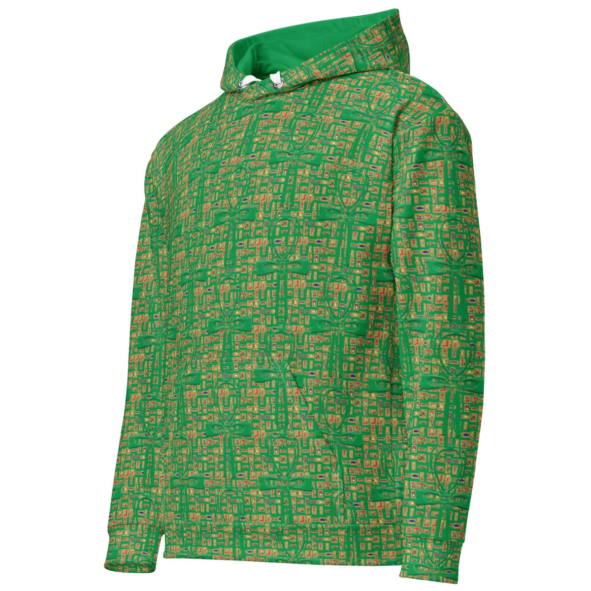 Nubia Ankh Cross (Green) Unisex Pullover Hoodie (6 Colors Available) - Conscious Apparel Store