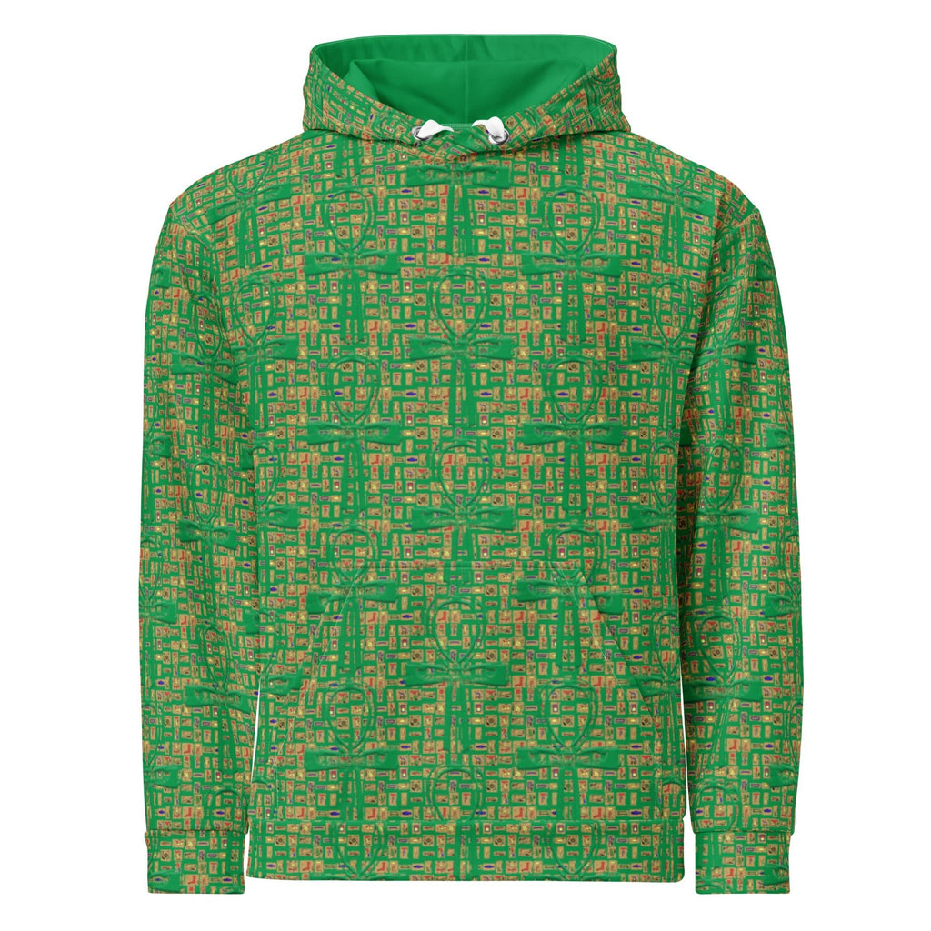 Nubia Ankh Cross (Green) Unisex Pullover Hoodie (6 Colors Available) - Conscious Apparel Store