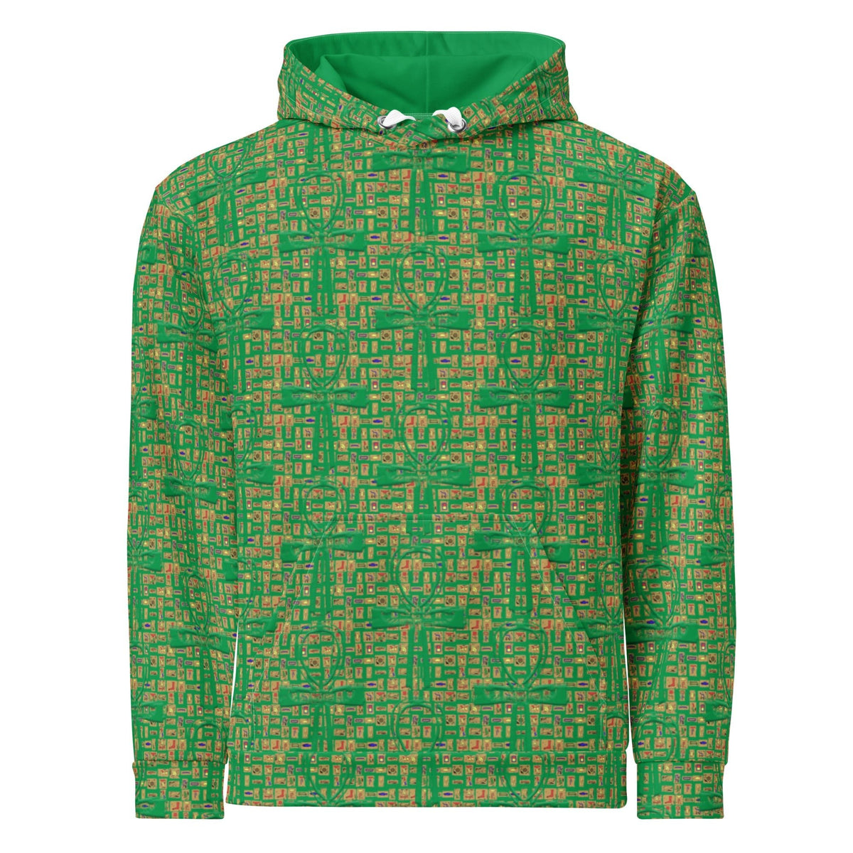 Nubia Ankh Cross (Green) Unisex Pullover Hoodie (6 Colors Available) - Conscious Apparel Store