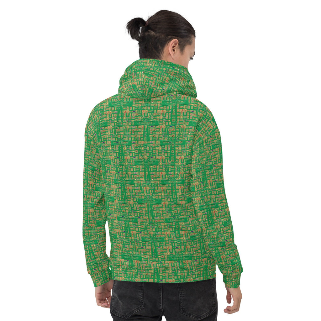 Nubia Ankh Cross (Green) Unisex Pullover Hoodie (6 Colors Available) - Conscious Apparel Store