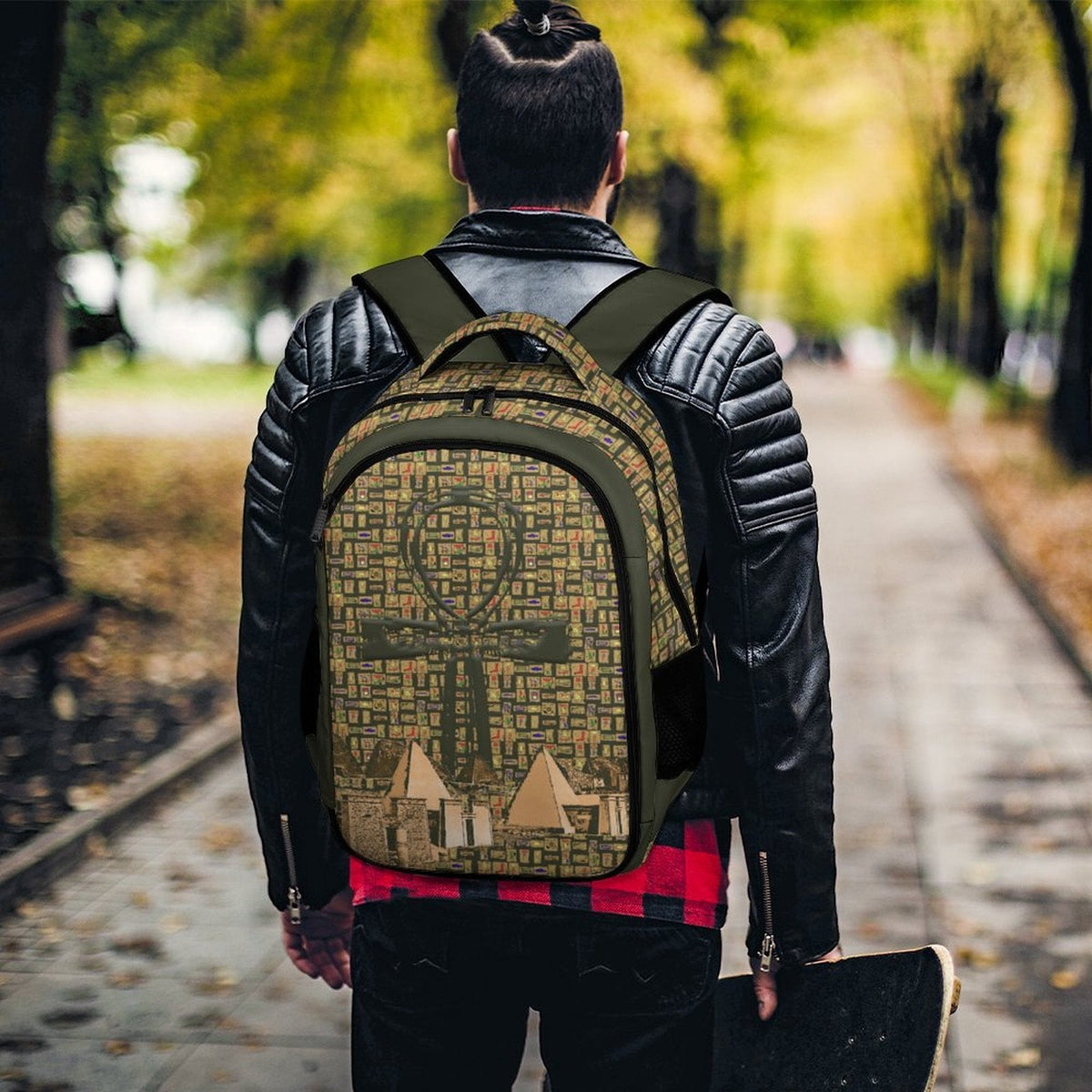 Nubia Ankh Cross (Olive) Casual Backpack (6 Colors Available) - Conscious Apparel Store
