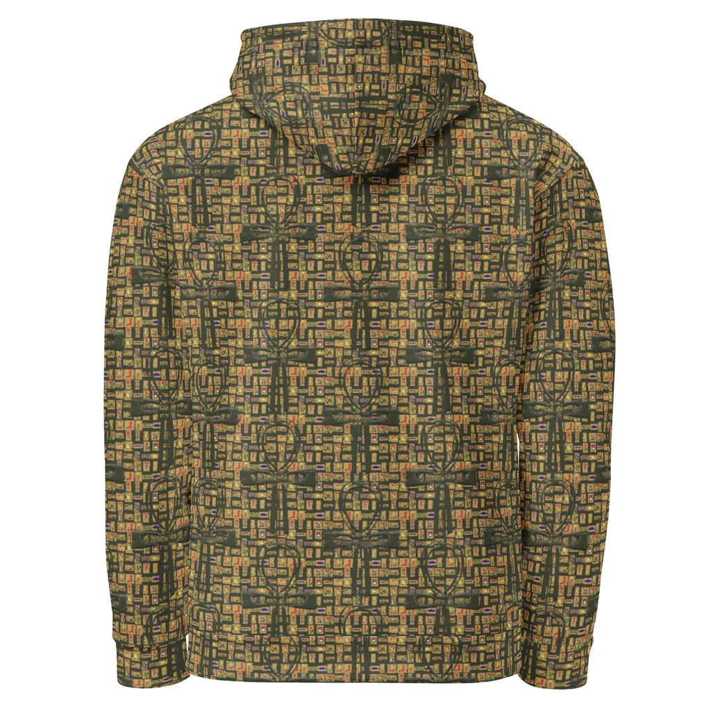 Nubia Ankh Cross (Olive) Unisex Pullover Hoodie (6 Colors Available) - Conscious Apparel Store