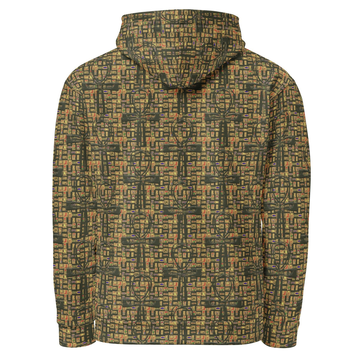 Nubia Ankh Cross (Olive) Unisex Pullover Hoodie (6 Colors Available) - Conscious Apparel Store