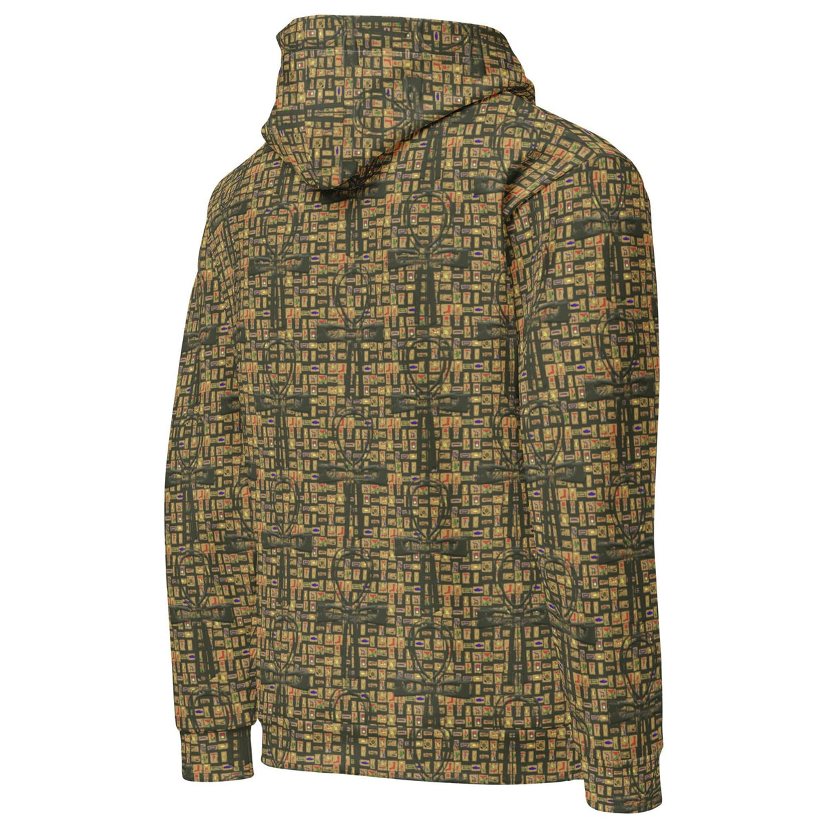 Nubia Ankh Cross (Olive) Unisex Pullover Hoodie (6 Colors Available) - Conscious Apparel Store