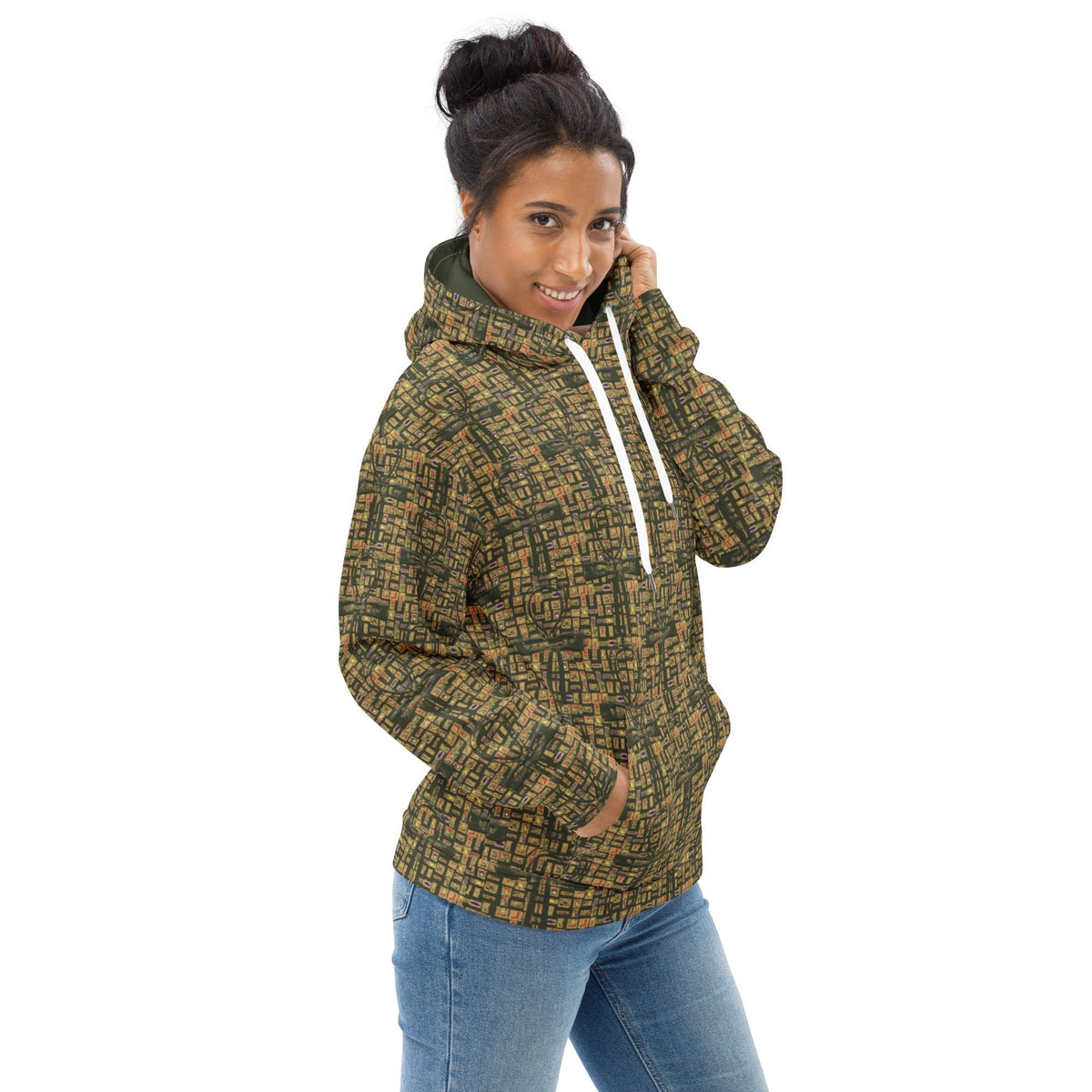 Nubia Ankh Cross (Olive) Unisex Pullover Hoodie (6 Colors Available) - Conscious Apparel Store