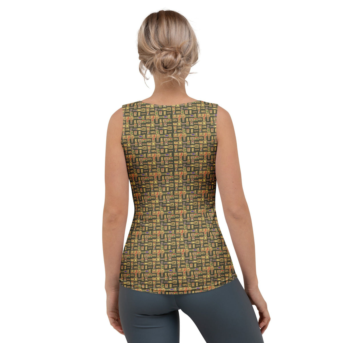 Nubia Ankh Cross (Olive) Women's Tank Top (6 Colors Available) - Conscious Apparel Store