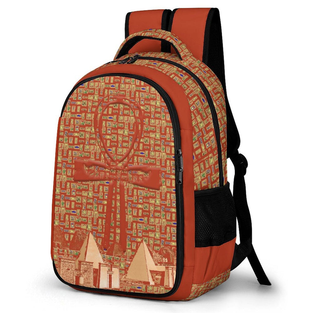 Nubia Ankh Cross (Red-Rust) Casual Backpack (6 Colors Available) - Conscious Apparel Store