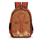 Nubia Ankh Cross (Red-Rust) Casual Backpack (6 Colors Available) - Conscious Apparel Store