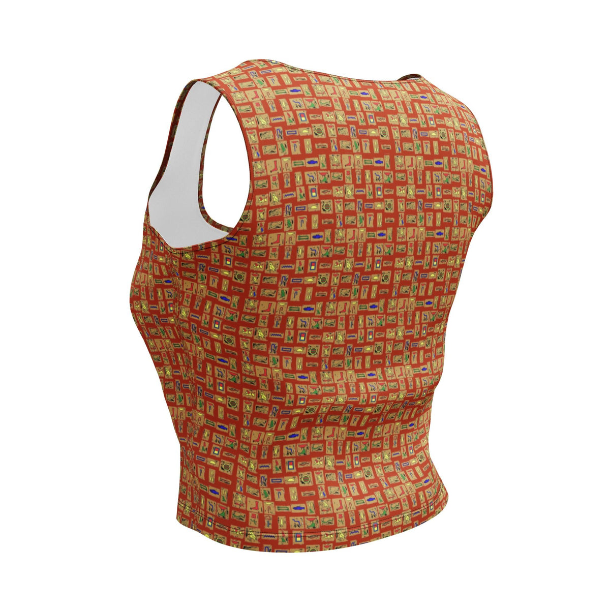 Nubia Ankh Cross (Red-Rust) Crop Top (6 Colors Available) - Conscious Apparel Store