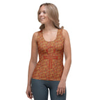 Nubia Ankh Cross (Red-Rust) Women's Tank Top (6 Colors Available) - Conscious Apparel Store