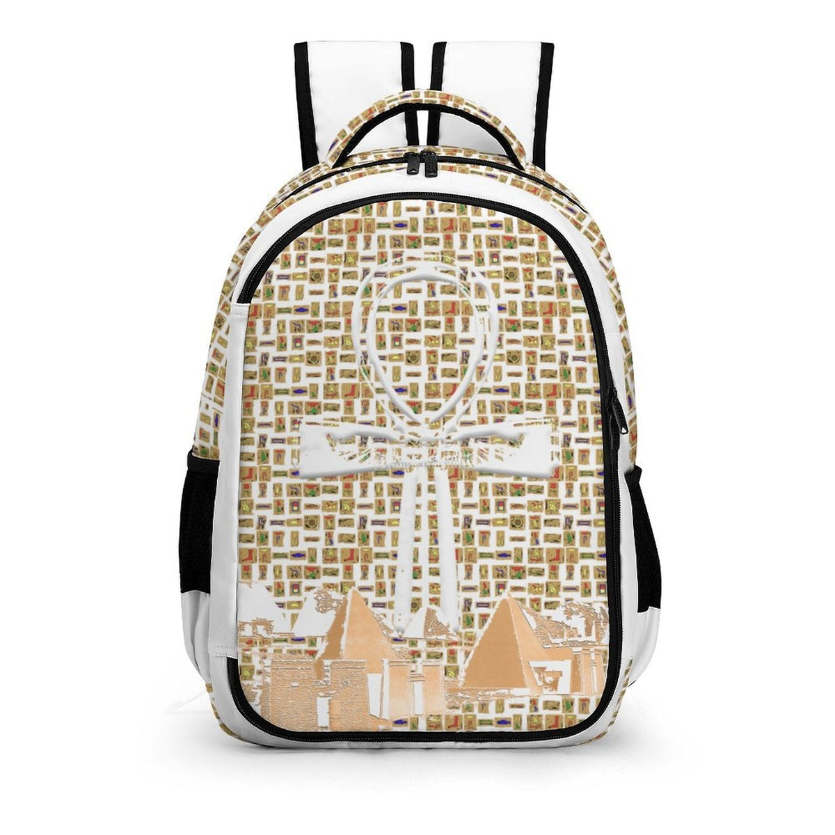 Nubia Ankh Cross (White) Casual Backpack (6 Colors Available) - Conscious Apparel Store