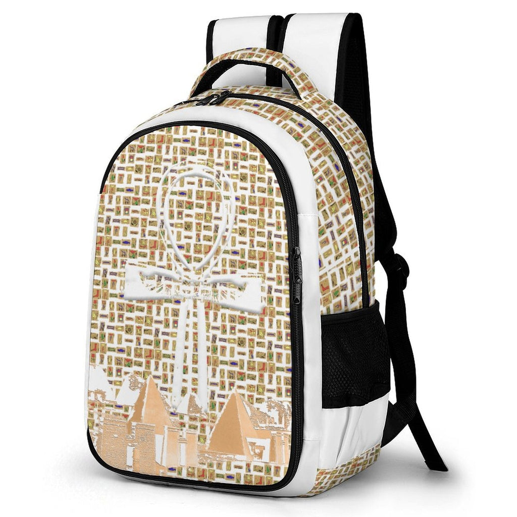 Nubia Ankh Cross (White) Casual Backpack (6 Colors Available) - Conscious Apparel Store