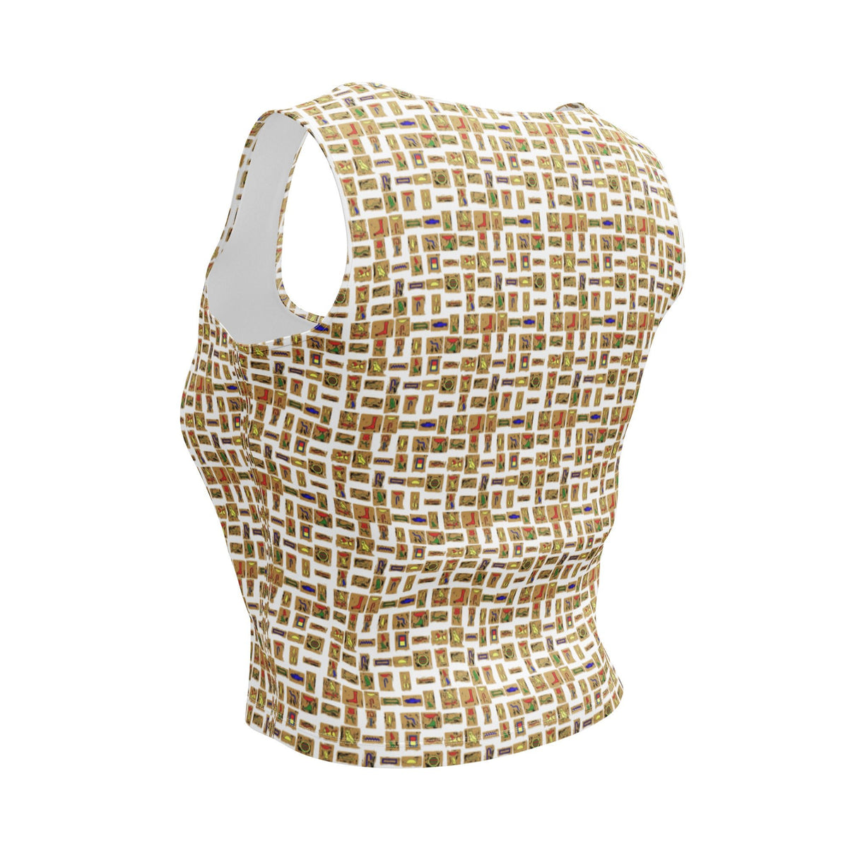 Nubia Ankh Cross (White) Crop Top (6 Colors Available) - Conscious Apparel Store