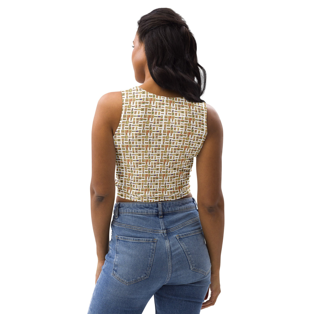 Nubia Ankh Cross (White) Crop Top (6 Colors Available) - Conscious Apparel Store