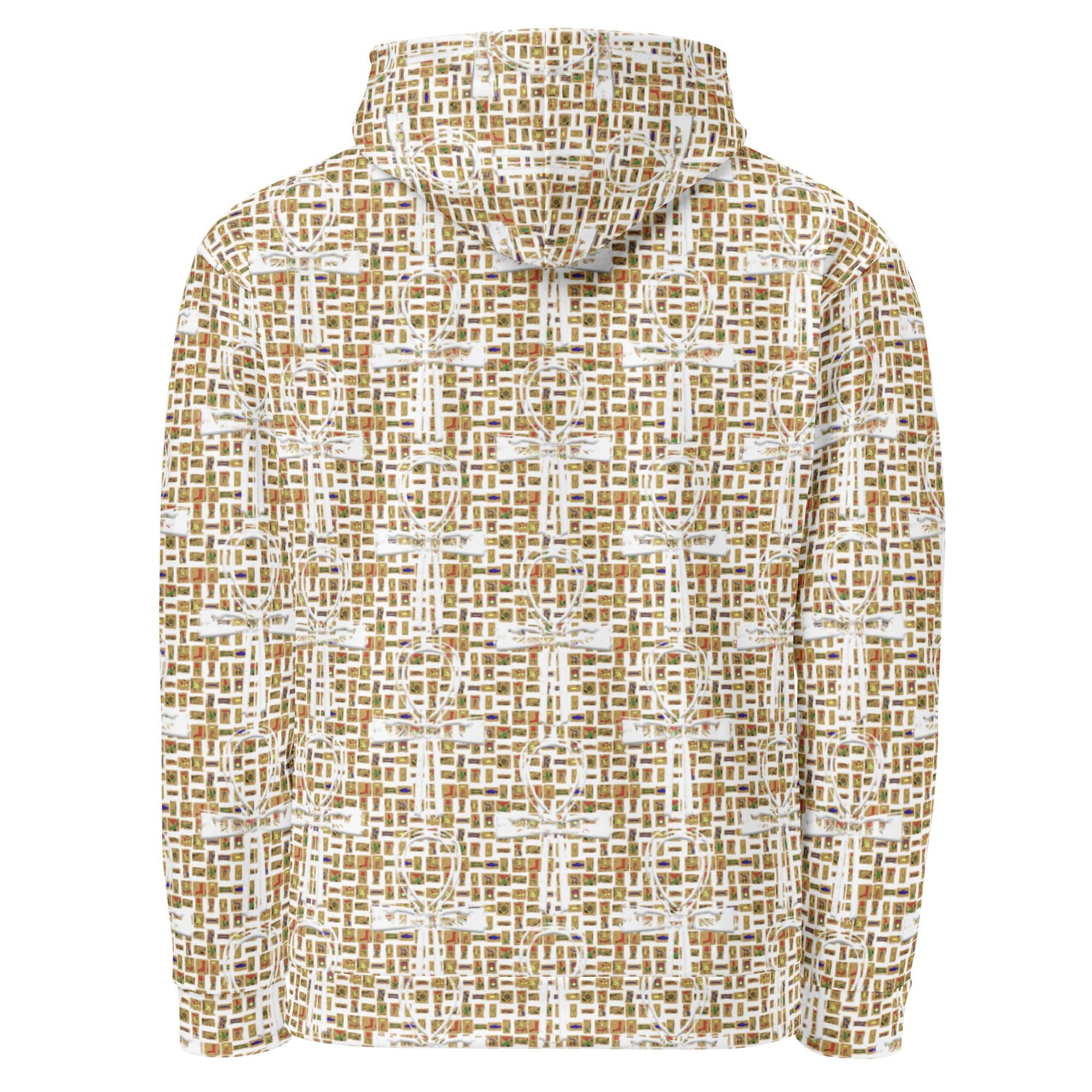 Nubia Ankh Cross (White) Unisex Hoodie (6 Colors Available) - Conscious Apparel Store