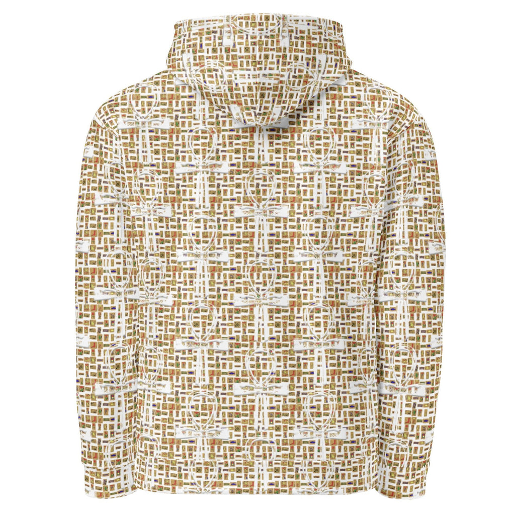 Nubia Ankh Cross (White) Unisex Pullover Hoodie (6 Colors Available) - Conscious Apparel Store