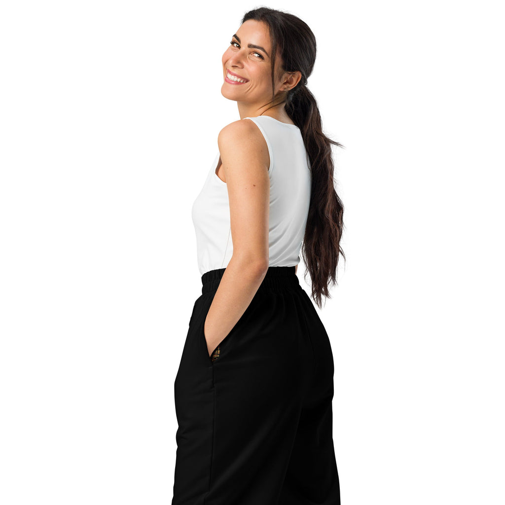 Nubia Black Wide-leg joggers - Conscious Apparel Store