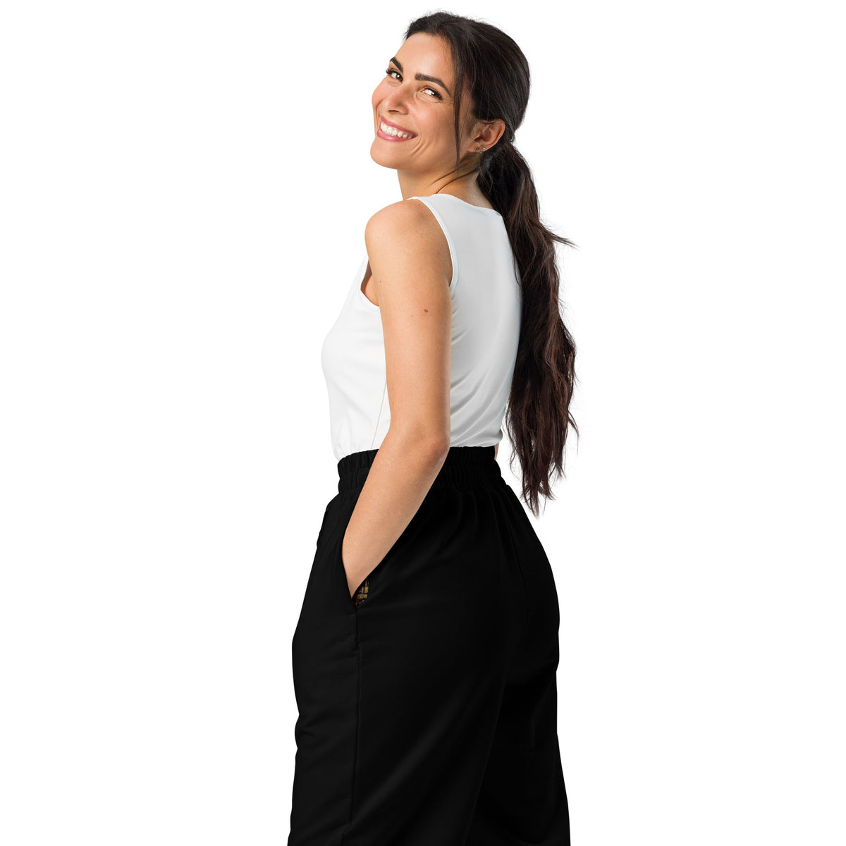 Nubia Black Wide-leg joggers - Conscious Apparel Store