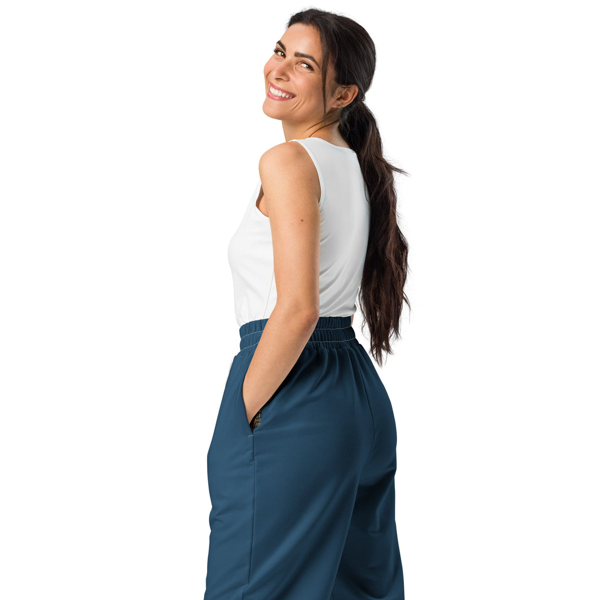 Nubia Blue Wide-leg joggers - Conscious Apparel Store