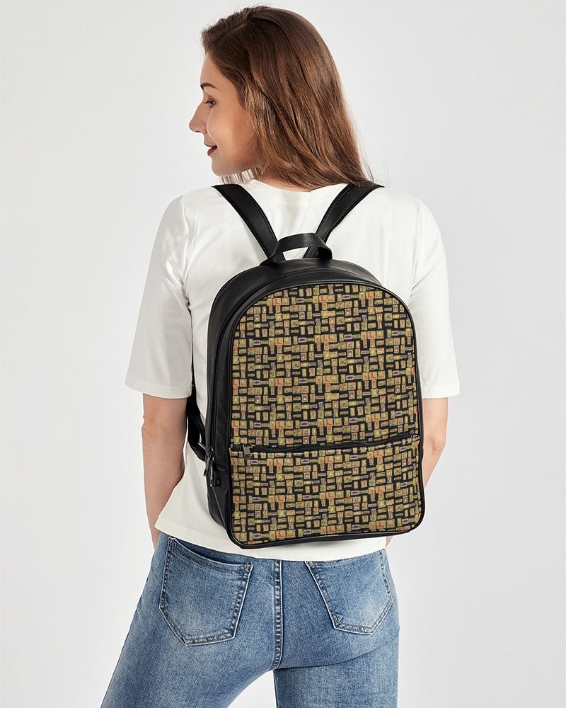 Nubia Classic Faux Leather Backpack (Black) (4 Colors Available) - Conscious Apparel Store