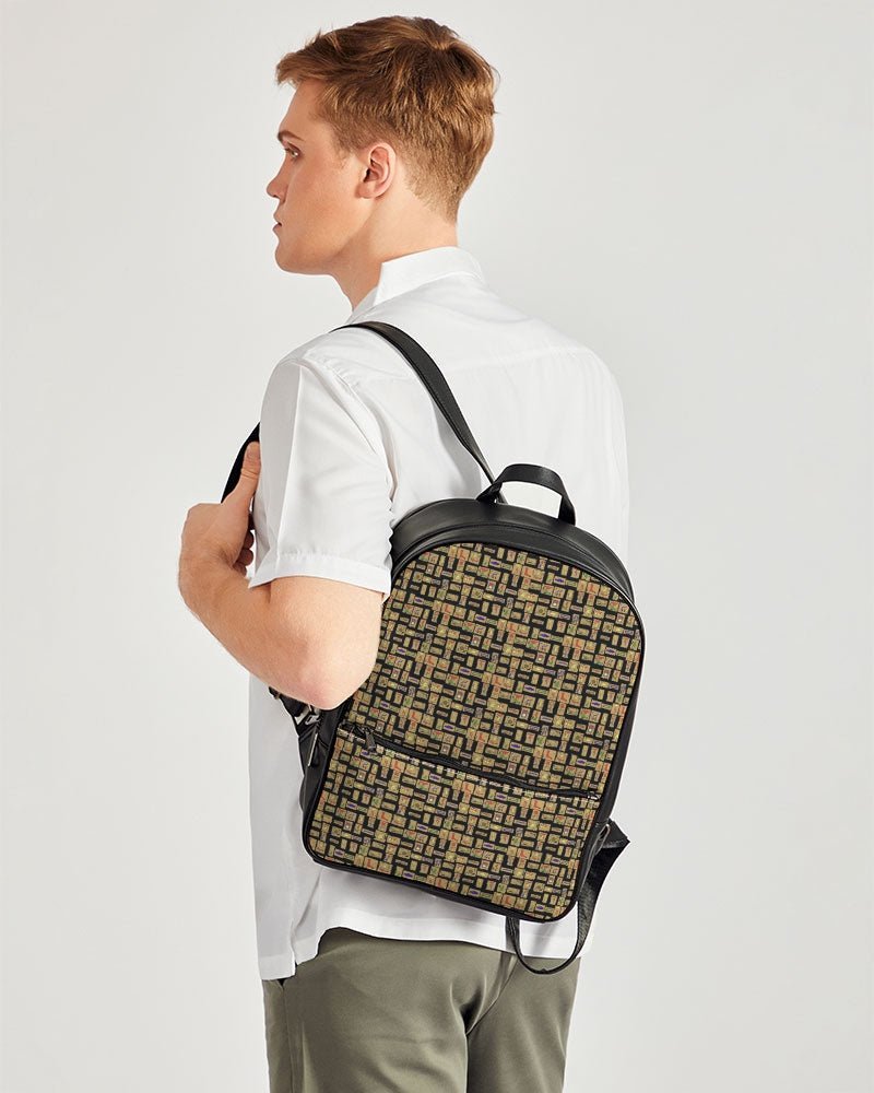 Nubia Classic Faux Leather Backpack (Black) (4 Colors Available) - Conscious Apparel Store