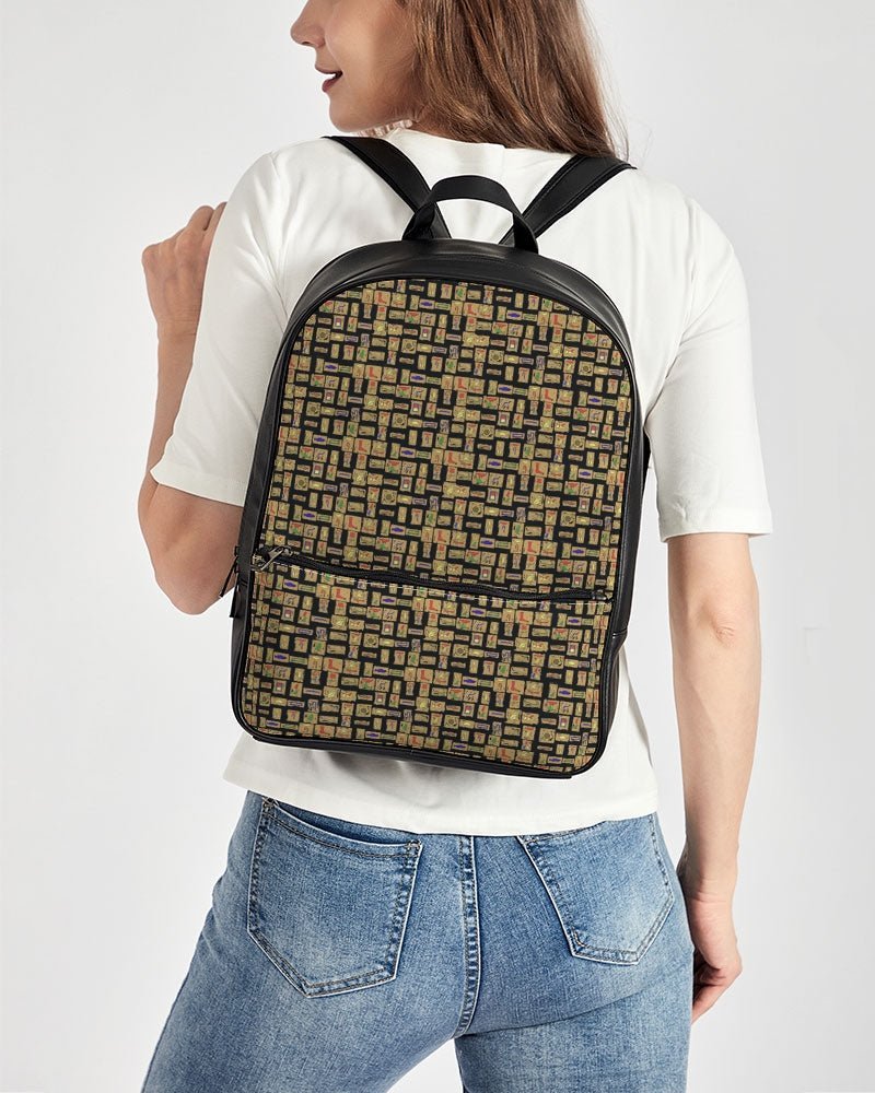 Nubia Classic Faux Leather Backpack (Black) (4 Colors Available) - Conscious Apparel Store