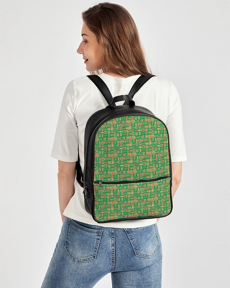 Nubia Classic Faux Leather Backpack (Green) - Conscious Apparel Store