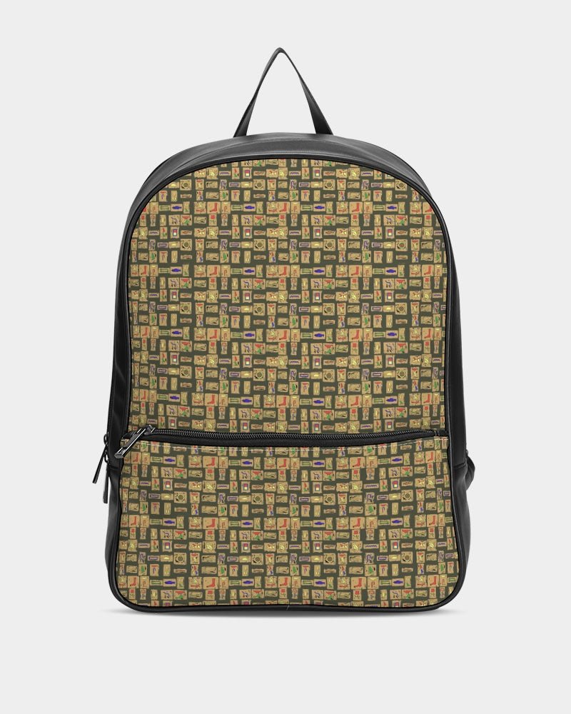 Nubia Classic Faux Leather Backpack (Olive) - Conscious Apparel Store