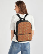 Nubia Classic Faux Leather Backpack (Red-Rust) - Conscious Apparel Store