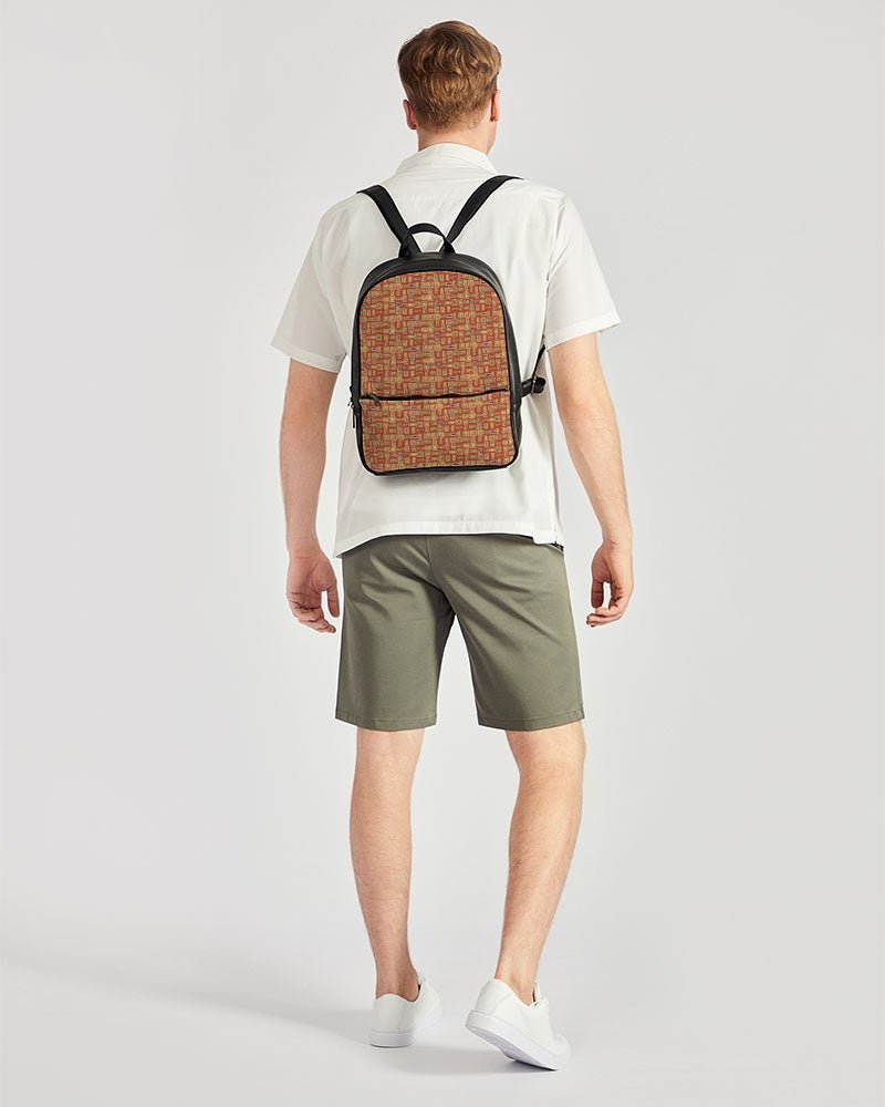 Nubia Classic Faux Leather Backpack (Red-Rust) - Conscious Apparel Store