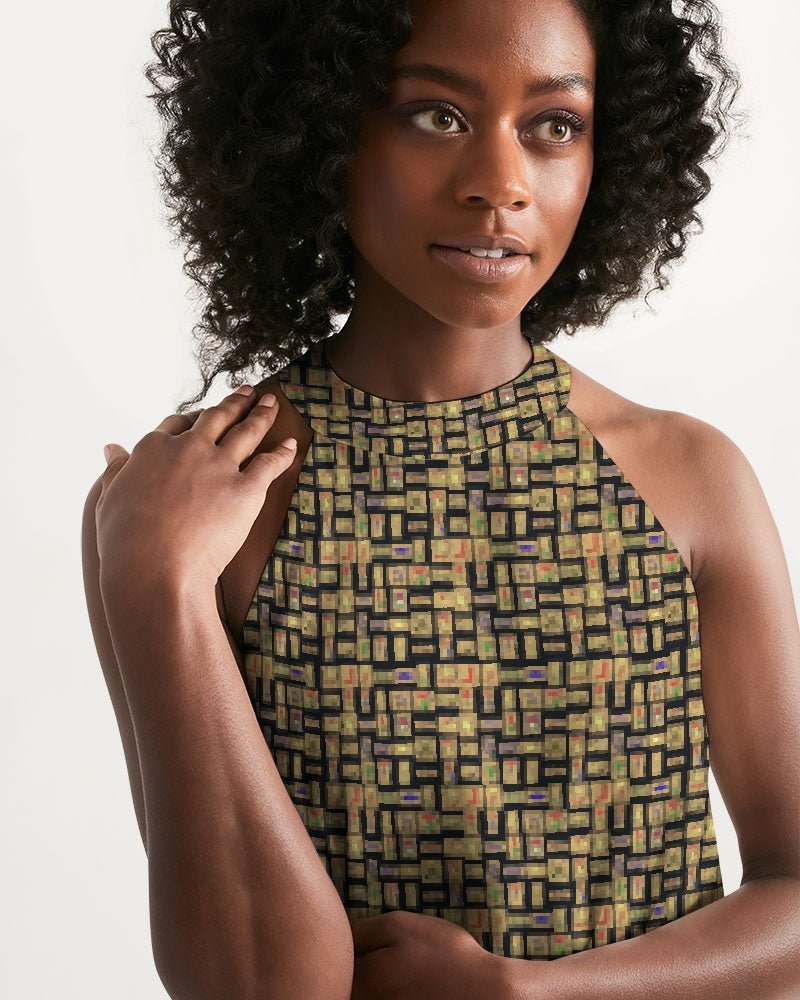Nubia Halter Dress (Black) (6 Colors Available) - Conscious Apparel Store
