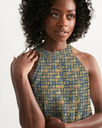 Nubia Halter Dress (Blue) (6 Colors Available) - Conscious Apparel Store