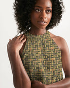 Nubia Halter Dress (Olive) (6 Colors Available) - Conscious Apparel Store