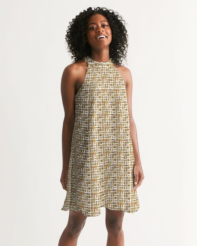 Nubia Halter Dress (White) (6 Colors Available) - Conscious Apparel Store