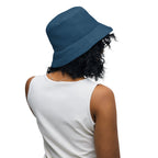 Nubia Hieroglyphics (Blue) Reversible bucket hat - Conscious Apparel Store