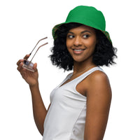 Nubia Hieroglyphics (Green) Reversible bucket hat - Conscious Apparel Store