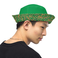 Nubia Hieroglyphics (Green) Reversible bucket hat - Conscious Apparel Store
