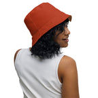 Nubia Hieroglyphics (Red-Rust) Reversible bucket hat - Conscious Apparel Store