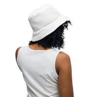 Nubia Hieroglyphics (White) Reversible bucket hat - Conscious Apparel Store