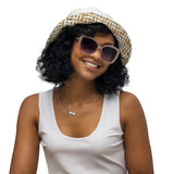 Nubia Hieroglyphics (White) Reversible bucket hat - Conscious Apparel Store